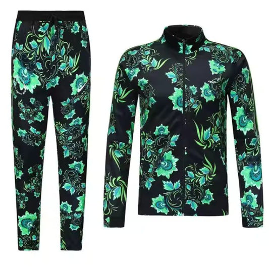 Graphic Printed Zip Up Jacket Tracksuit Men's