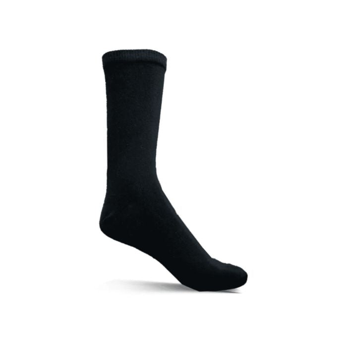 Plain Men’s Black Cotton Crew Socks